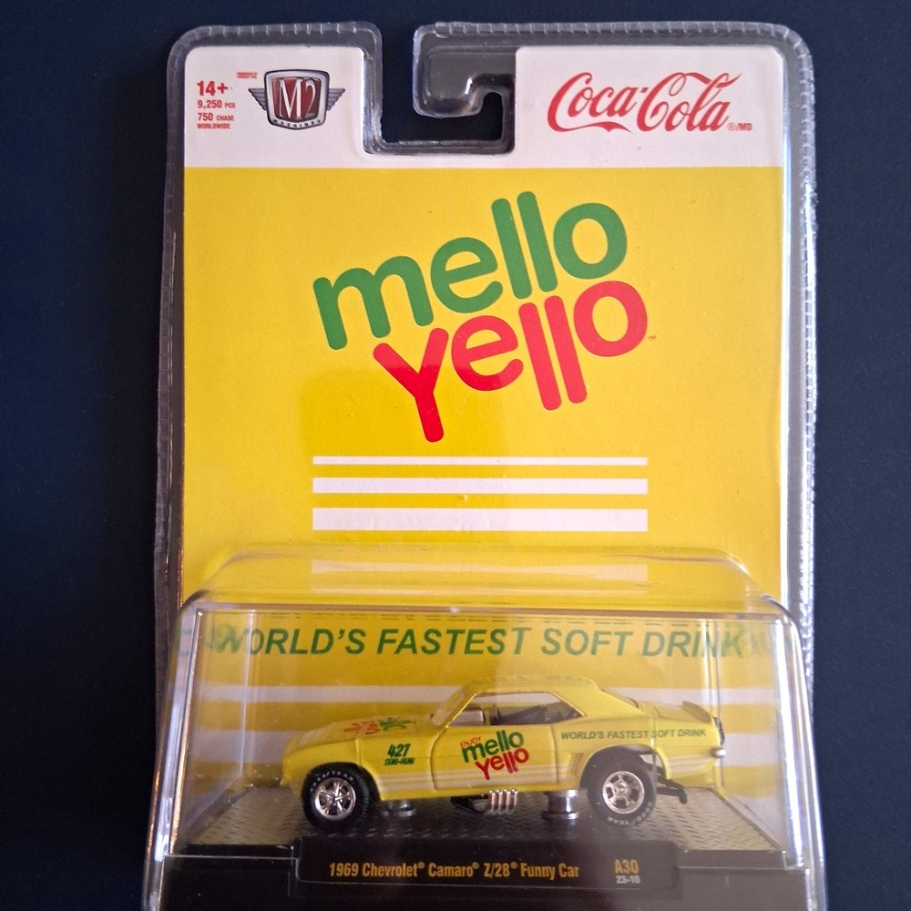 M2 Machines 1:64 1969 Chevrolet Camaro Z/28 Funny Car Coca-Cola Mello Yello
